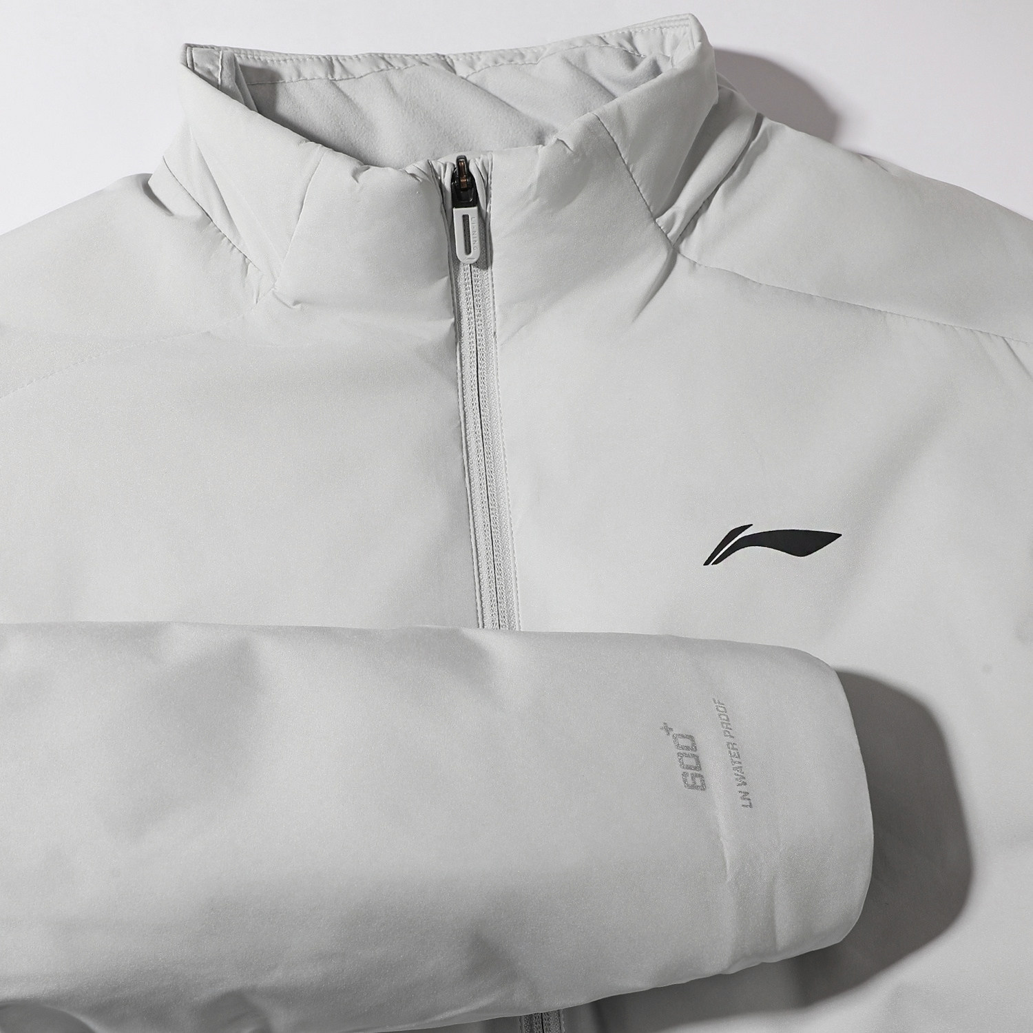 李宁薄款无帽羽绒服男2025冬季新款立领鸭绒运动风衣立体裁剪外套