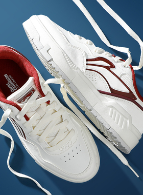 李宁COMMON 80s舒适软弹板鞋女款2026春季新款透气女鞋经典休闲鞋