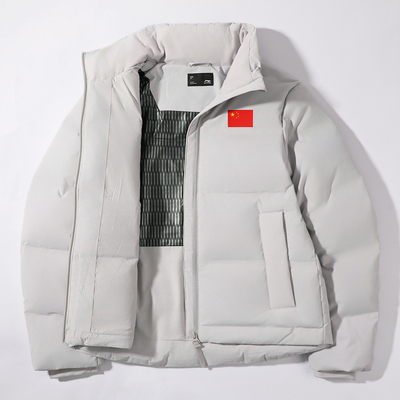 李宁短款羽绒服女款2025冬季新款团购系列90%鸭绒保暖国旗款外套