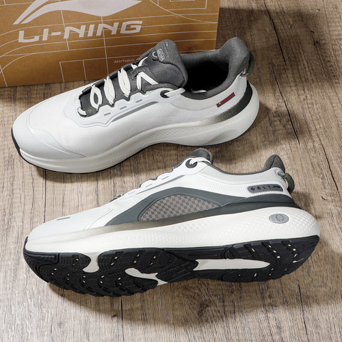 李宁SOFT运动鞋男子2025冬季新款防泼水潮流休闲鞋软弹秋冬男鞋