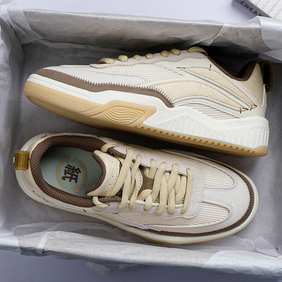 李宁崇文板鞋男款2025秋季新款经典潮流休闲鞋软底透气国潮滑板鞋