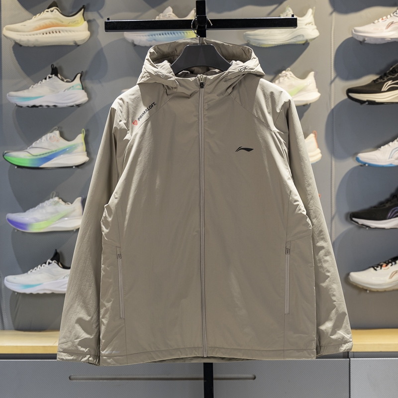 李宁短棉服男防泼水2025年冬季新款户外防风保暖运动休闲连帽外套