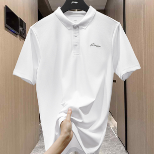 纯色半袖 男2025夏新款 校园系列速干T恤YPLV043 翻领短袖 李宁POLO衫