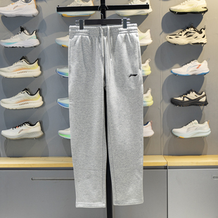 宽松弹力休闲裤 李宁加绒卫裤 保暖直筒运动长裤 新款 男子2025冬季