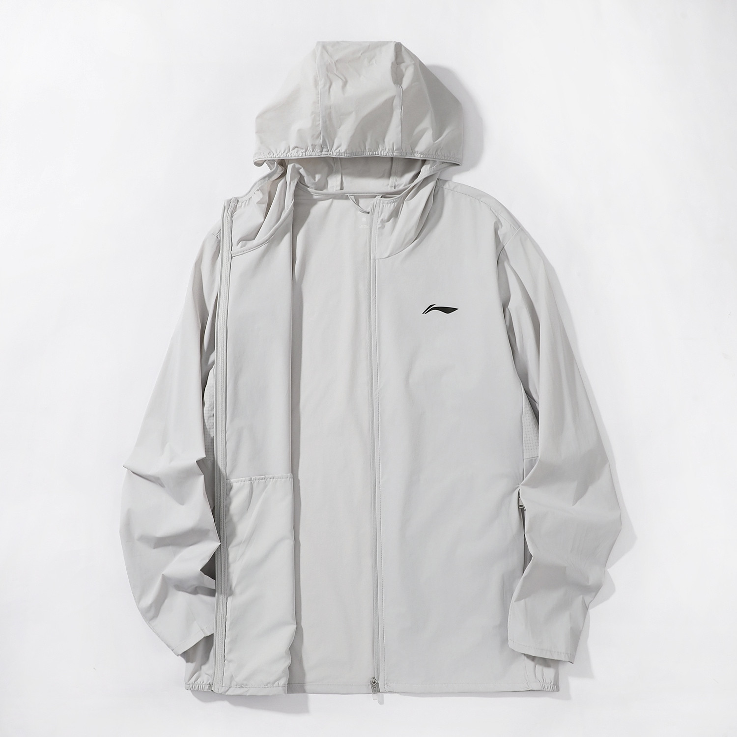 李宁冰感舒适吸湿排汗防晒运动风衣男款2026夏季新款休闲外套上衣