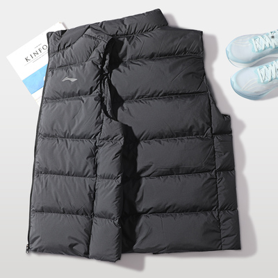 李宁薄款羽绒马甲男款2025冬季新款健身系列90%鸭绒保暖羽绒服