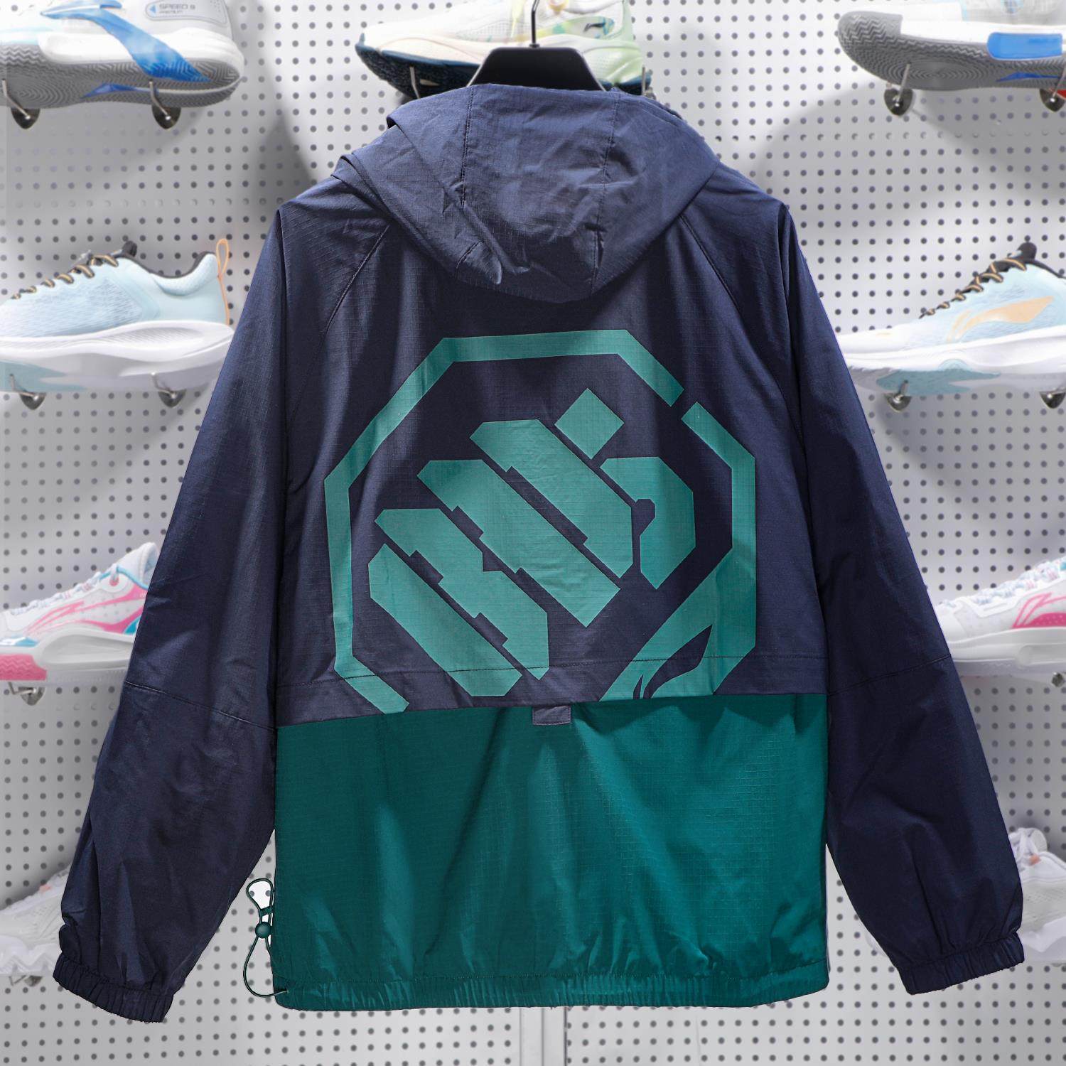 李宁外套男款2023春季新款反伍BADFIVE防泼水开衫运动风衣AFDT435