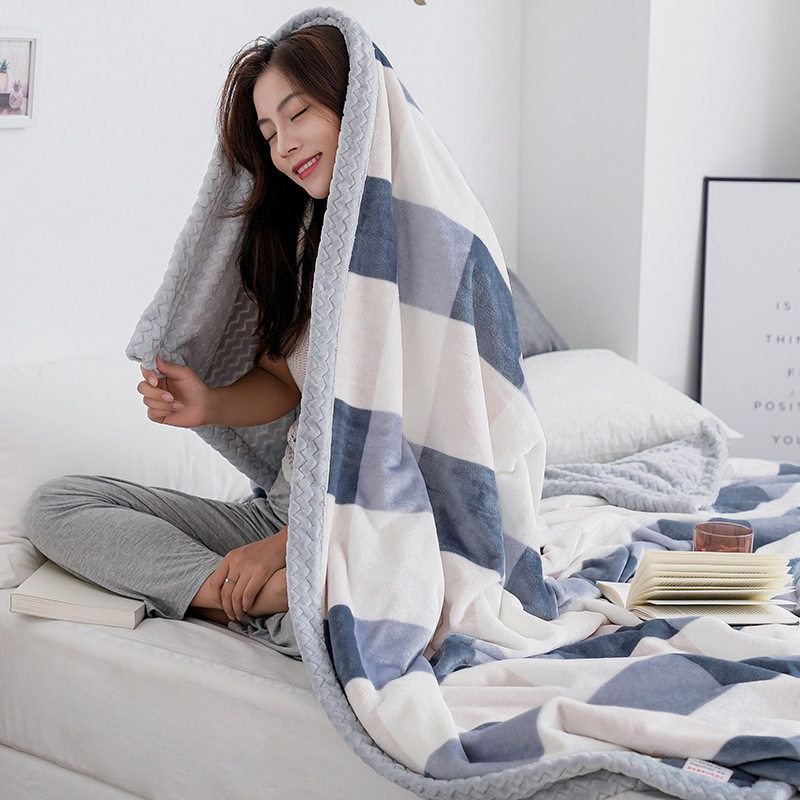 winter thickening Coral Blanket double-deck Flannel Blanket Single non-slip Suede keep warm Make the bed sheet Quilt coverin the Bedclothes , Leisure blanket/Woolen blanket/Carpet  category - from Buy2taobao.com to provide professional Taobao agent buy service