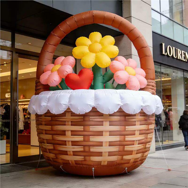 花朵气模大型摆件美陈梯子商场景区陈露营发光大型活动悬挂装饰