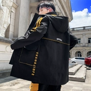 Áo khoác dài nam vừa phải phiên bản Hàn Quốc xu hướng 2019 mới công cụ áo khoác giản dị áo khoác ngoài phổ biến đầu mùa thu quần áo nam Bọ Cạp - Áo khoác đôi