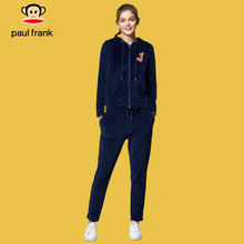 159元包邮 大嘴猴（Paul Frank） 女式天鹅绒休闲运动套装