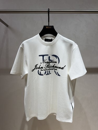 John Richmond男装26秋冬新款短袖T恤字母印花圆领JUIBAT201202