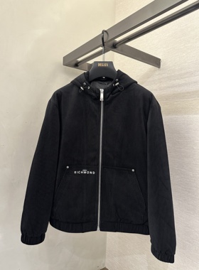 John Richmond 25秋冬新款 男士字母刺绣连帽羽绒服JUHBAY120390