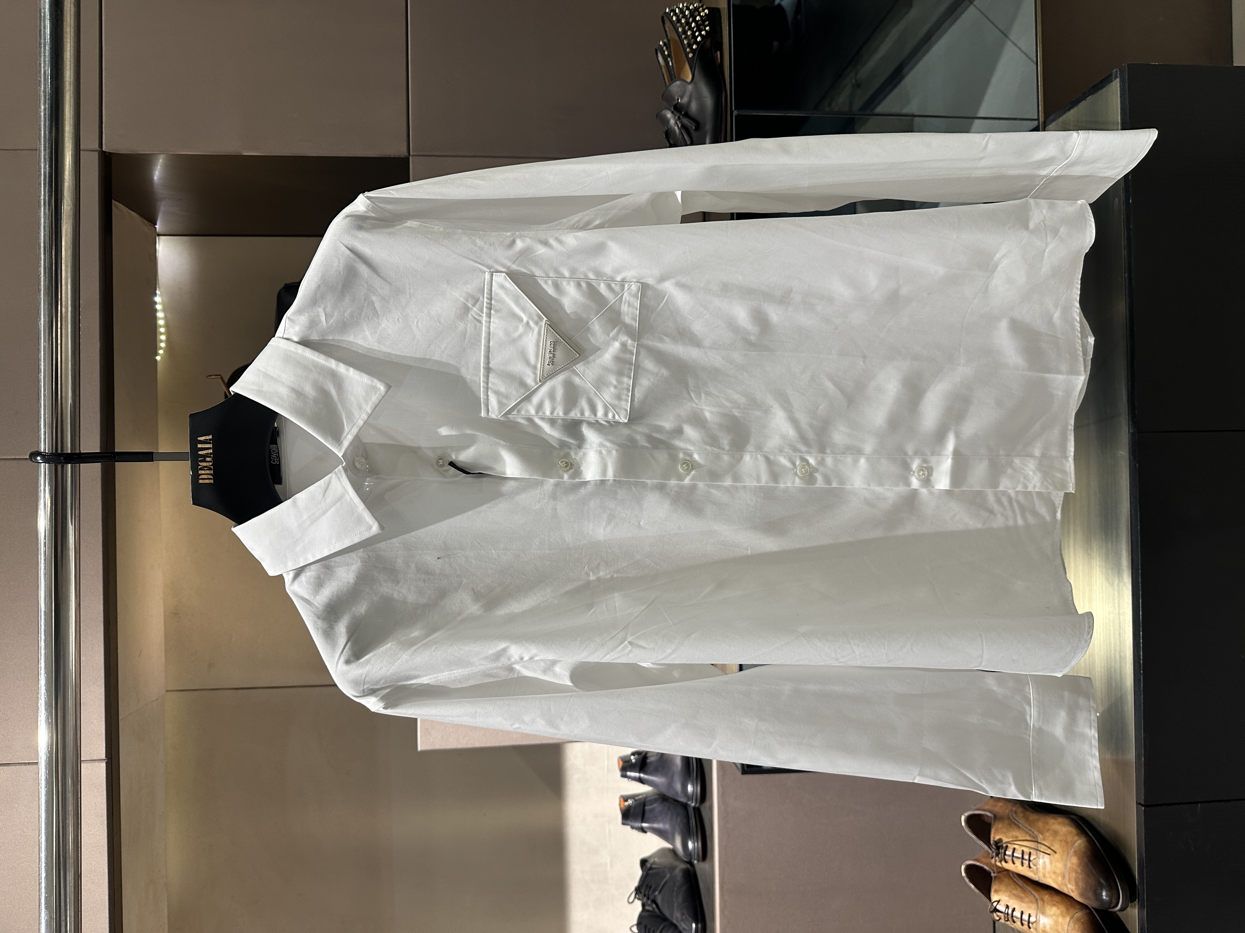 Cavalli CLASS 25秋冬新款 男士标签口袋装饰翻领衬衫CM012E3111