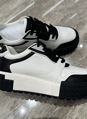 V-LAX 25秋冬新款 男士时尚字母拼色系带厚底休闲板VL251027F01F