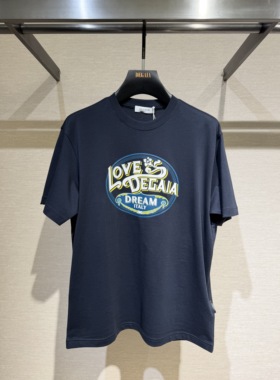 DEGAIA 26春夏新款 男士时尚字母印花休闲短袖T恤 DUIAAT201281