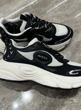 V-LAX 25秋冬新款 男士时尚字母拼色系带厚底休闲鞋 VL268501C01F