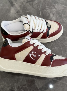 Cavalli Class 26春夏新款 男士字母拼色系带休闲鞋 CA2SXS-21F