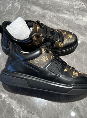 CNC 25新款 男士时尚百搭字母拼色厚底系带休闲板鞋 811F305305