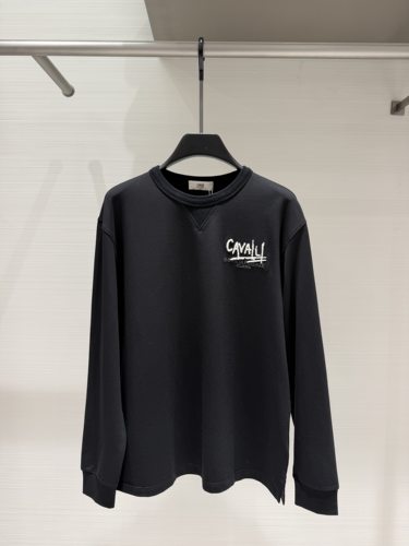 Cavalli Class 男装26秋冬新款刺绣长袖T恤休闲棉质CM102F3098
