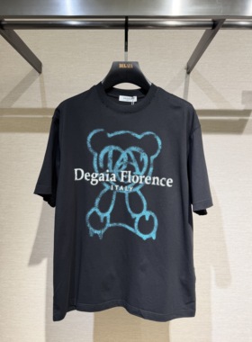 DEGAIA 26春夏新款 男士时尚卡通字母印花短袖T恤 DUIAAT201002