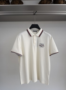 CNC 26春夏新款 男士胸前字母logo刺绣翻领短袖Polo衫 811H262221