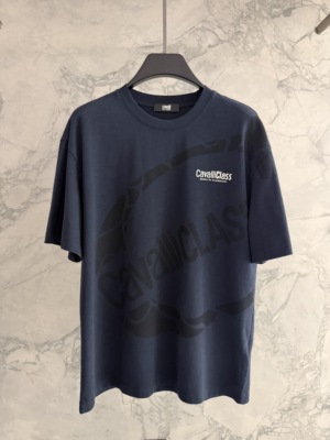 Cavalli Class 26春夏新款 男士时尚字母印花短袖T恤CM022F2300