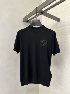 针织毛衫 DEGAIA 胸前logo烫钻短袖 男士 DUHBAS361157 25秋冬新款