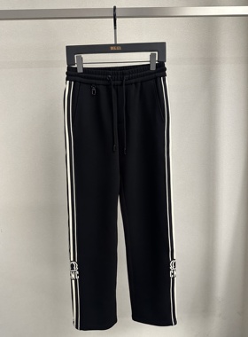 CNC 25秋冬新款 男士时尚侧边字母logo拼接直筒休闲裤811G3930AX