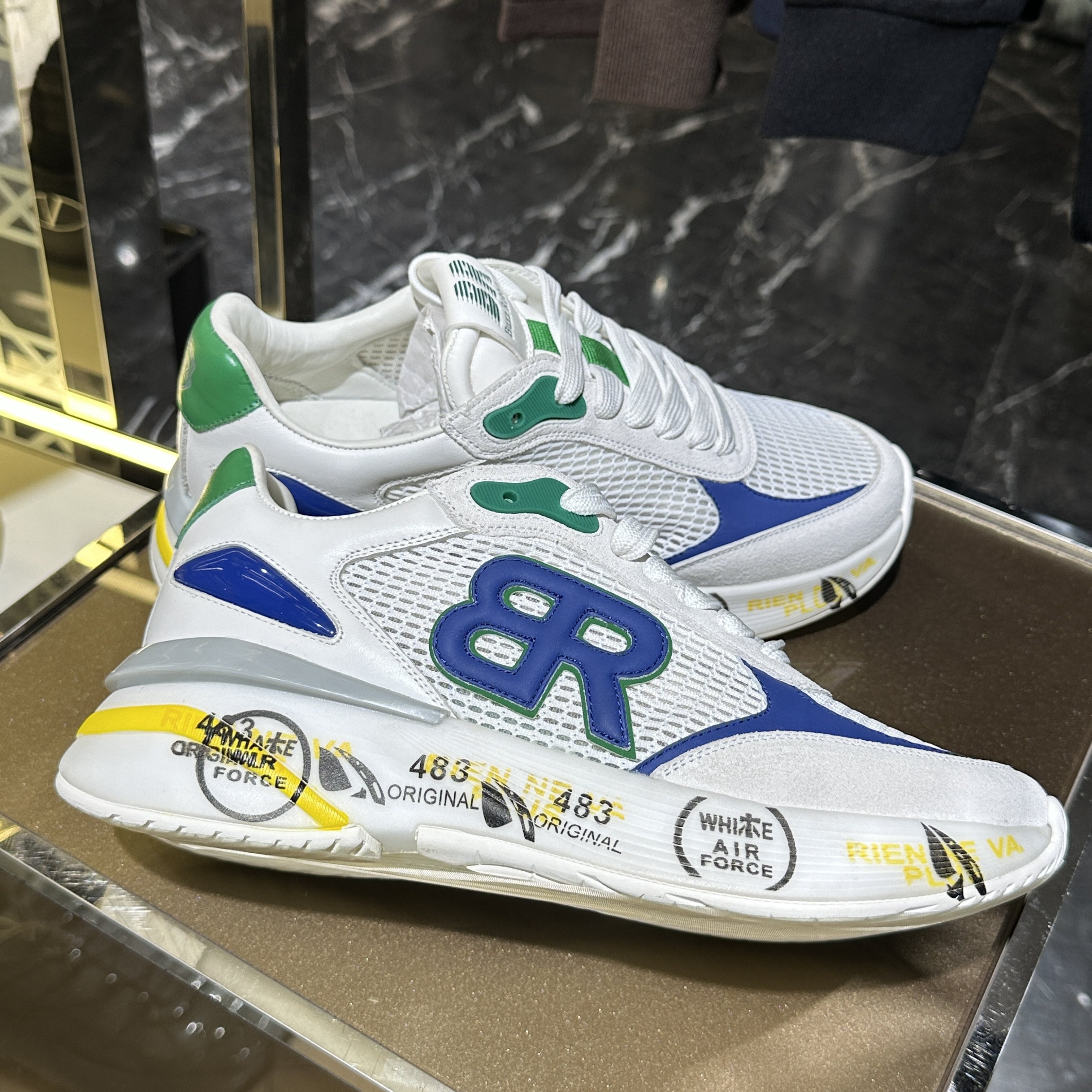 Bazz Robbins 25秋冬新款 男士字母拼色系带休闲球鞋BR001-01