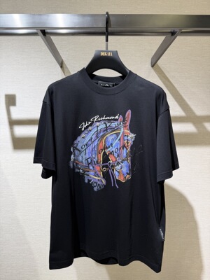 John Richmond 26春夏新款 男士动物字母印花T恤 JUIAAT200007