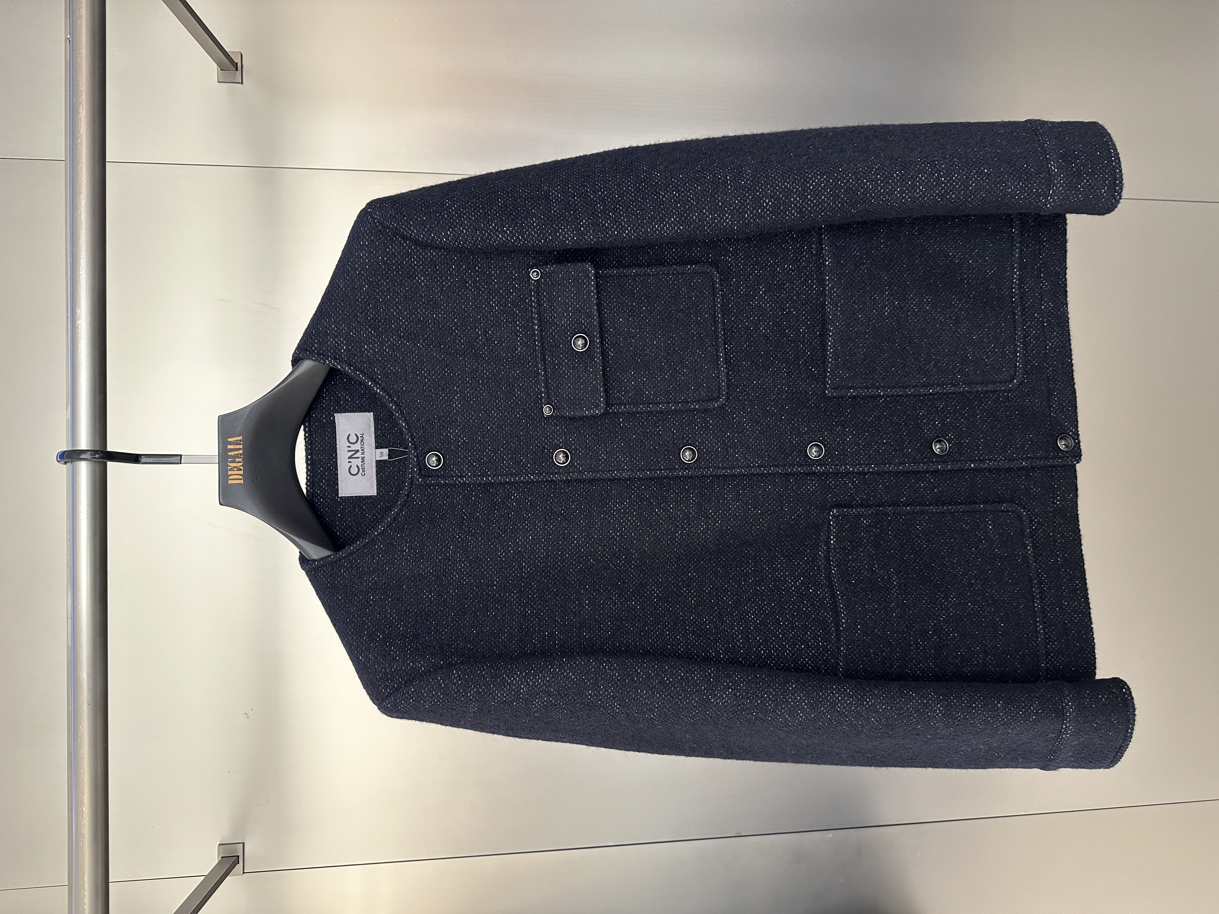 CNC 25秋冬新款 男士时尚多口袋装饰毛呢夹克外套 811G324030