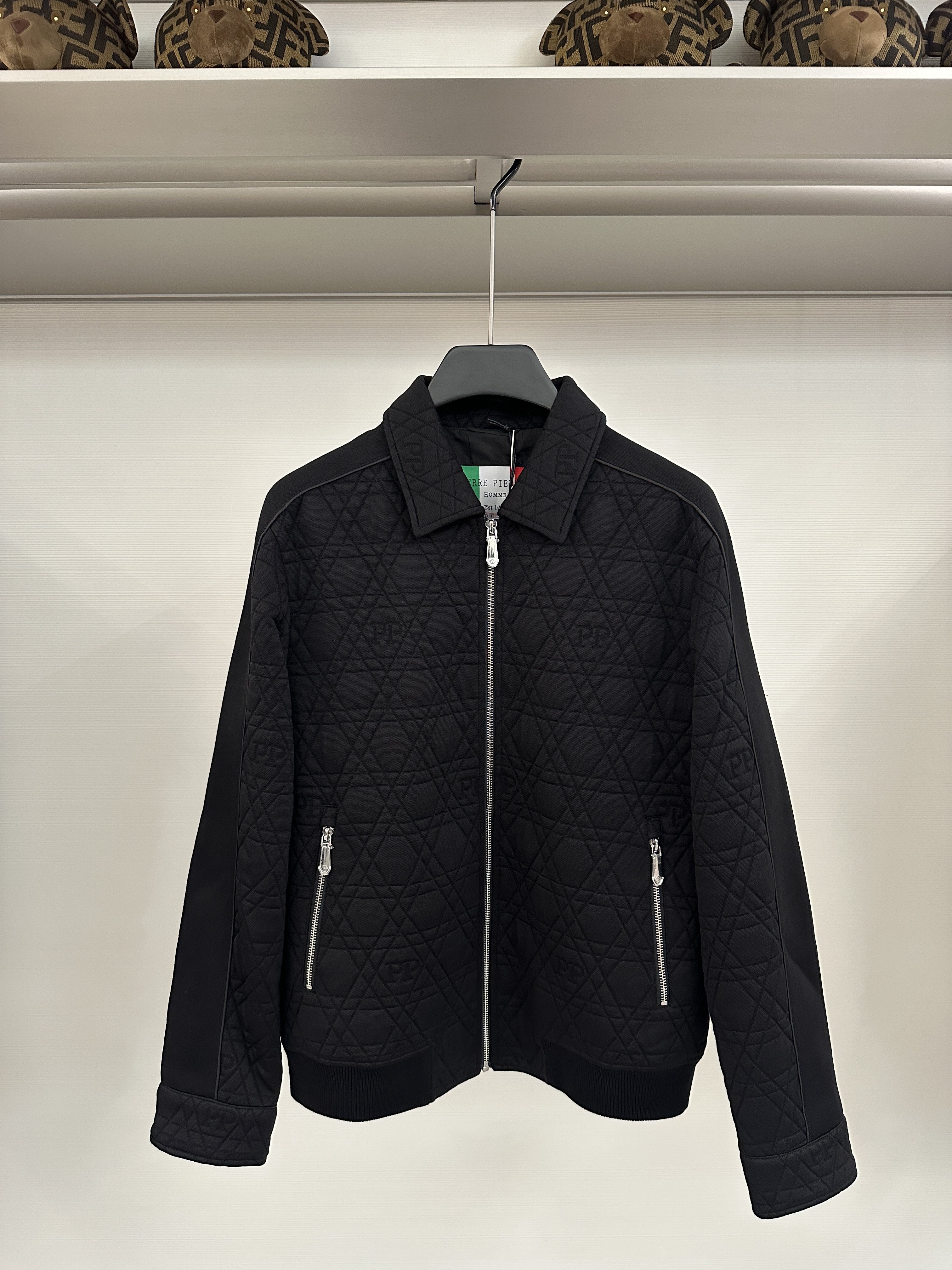 PIERRE PIERUCCI 25秋冬新款 男士肩袖拼接翻领夹克 881G3115AF