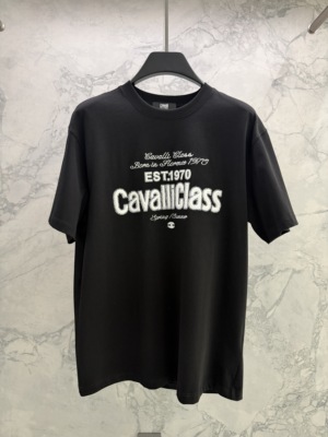 Cavalli Class 26春夏新款 男士时尚字母印花短袖T恤CM022F2375