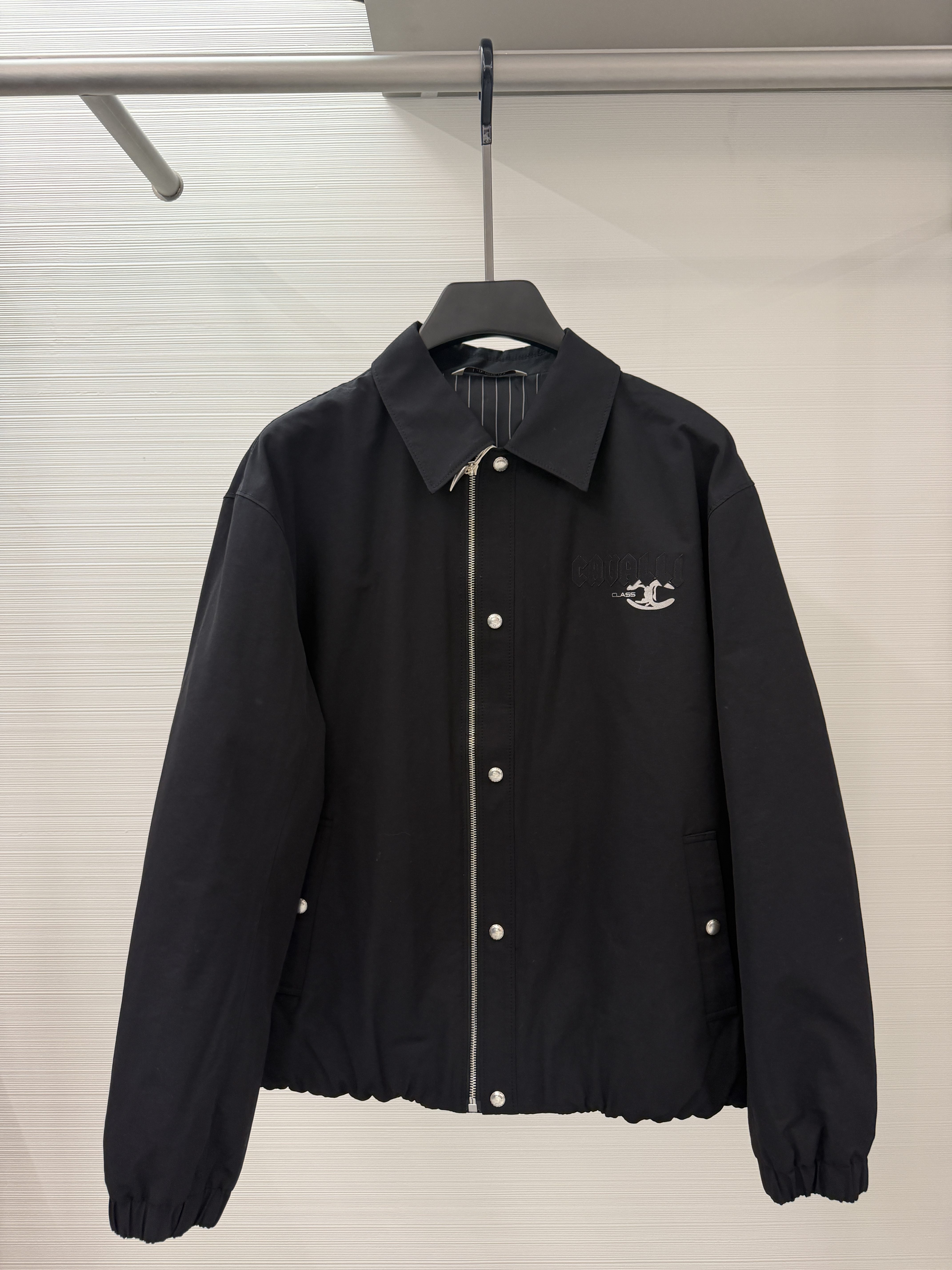 Cavalli Class男装26秋冬新款棉服绣标翻领保暖外套CM082F3539