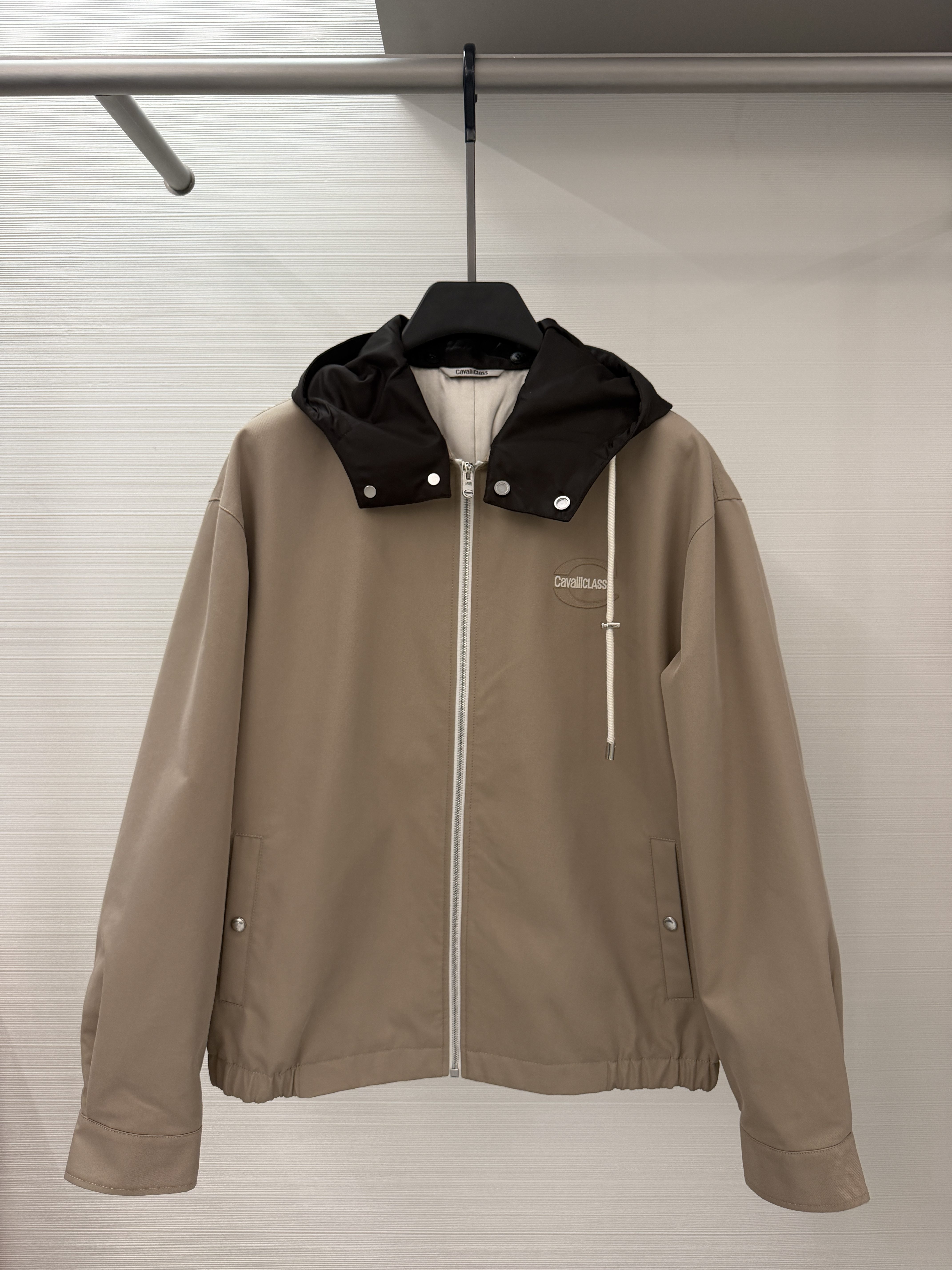 Cavalli Class男装26秋冬新款夹克衫连帽可拆卸外套CM072F3700