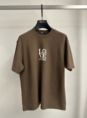 CNC 25秋冬新款 男士时尚字母logo胶印休闲短袖T恤 811G362001