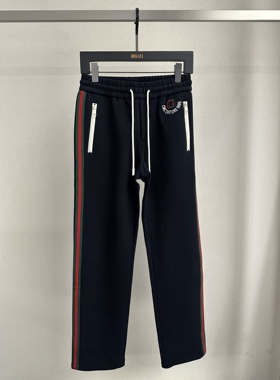 CNC 25秋冬新款 男士时尚字母logo刺绣侧边拼接休闲裤 811G3930AQ