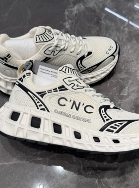 CNC 26春夏新款 男士时尚字母系带厚底休闲老爹运动鞋 811H105361