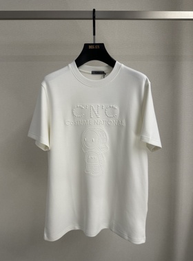 CNC 25秋冬新款 男士时尚创意字母卡通压花短袖T恤 811G362022