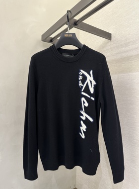 John Richmond 25秋冬新款 男士字母印花休闲毛衫 JUHBAS370132