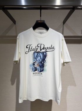DEGAIA 26春夏新款 男士时尚卡通字母印花短袖T恤 DUIAAT201258