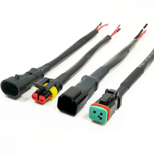 汽车改装LED射灯插头快插转接线