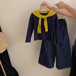 2025年炸街女童装女式大童高级感套装幼儿园穿搭韩式风立秋一整套