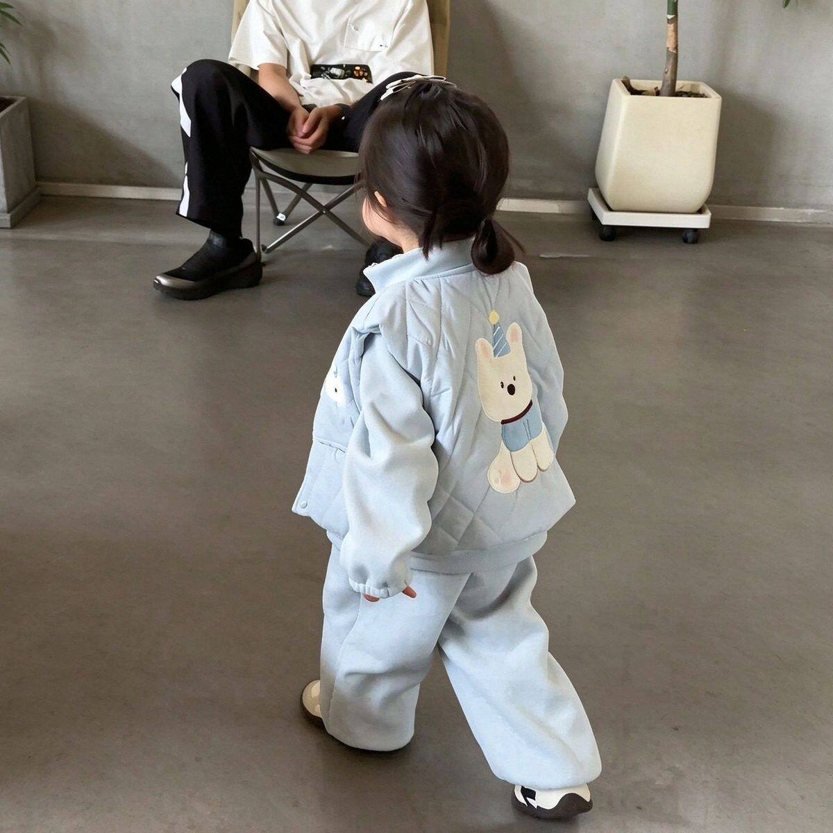 女童马甲女款2026新款小女孩洋气时髦外穿时尚炸街童装高级感套装