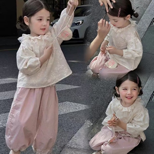小女孩时尚炸街童装套装洋气时髦春季流行穿搭女童2025女小童春装