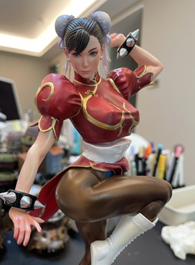 春丽手办雕像礼品定制 30cm 红色现货 3d打印树脂件