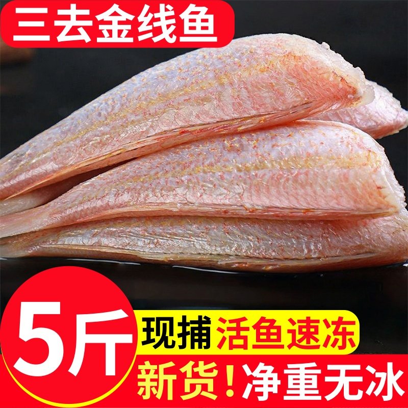 三去金线鱼新鲜冷冻海鱼金线鱼海产品海鲜鱼类红衫鱼海鱼商用包邮