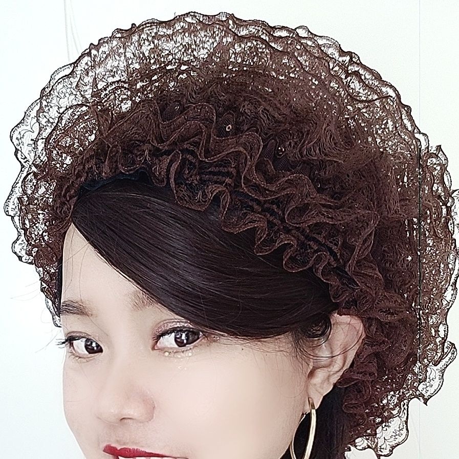逛街假发帽百搭款女蕾丝时尚四季