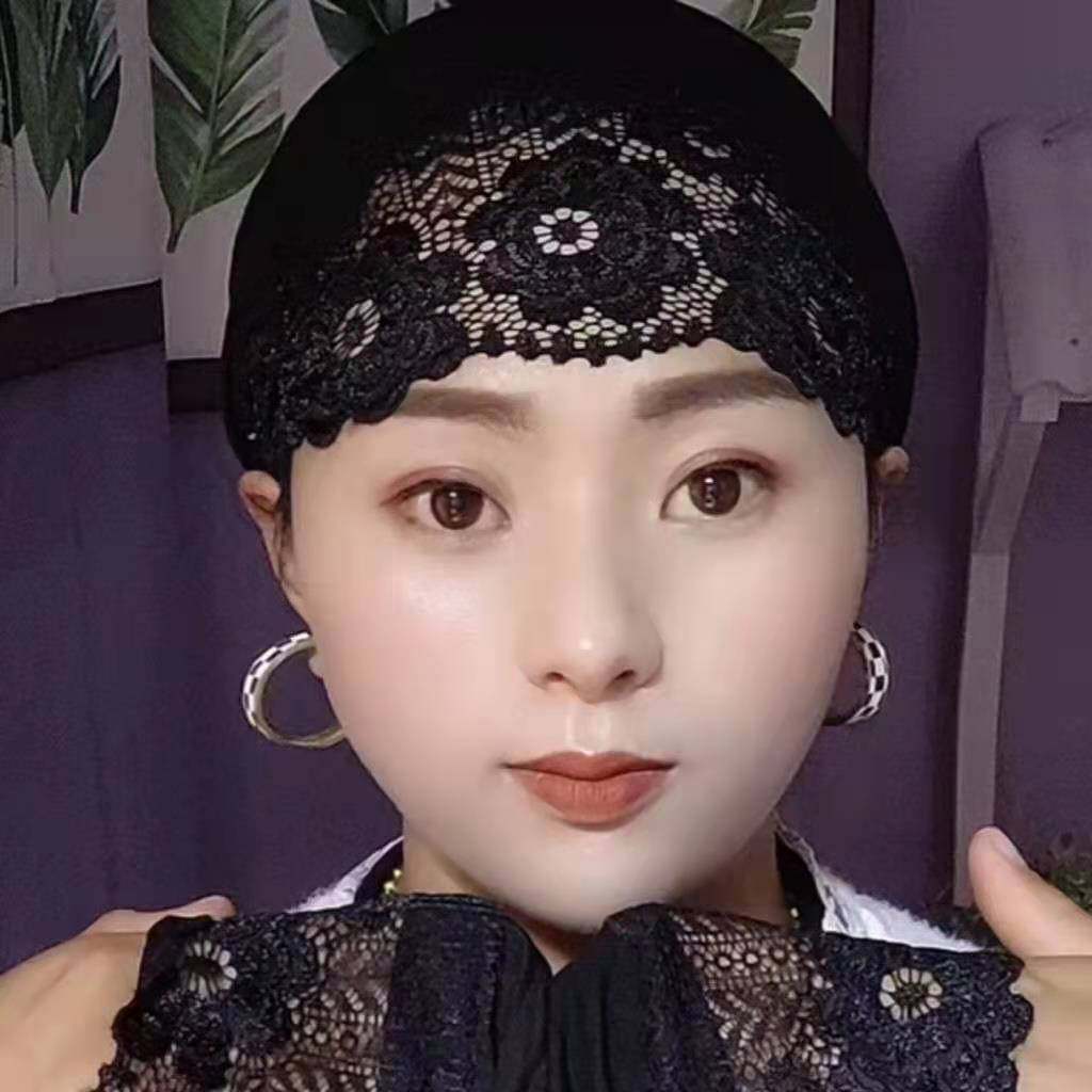 【超值】帽子女回族蕾丝打底帽遮发帽洋气百搭收碎发内衬帽子